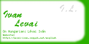 ivan levai business card