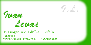 ivan levai business card
